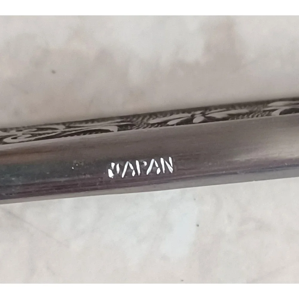Vintage Japan‎ Stainless Steel Steak Knives Set of 5 Floral Ornate Pattern MCM